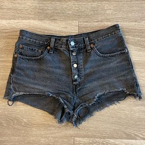 Black Denim Levi’s Shorts